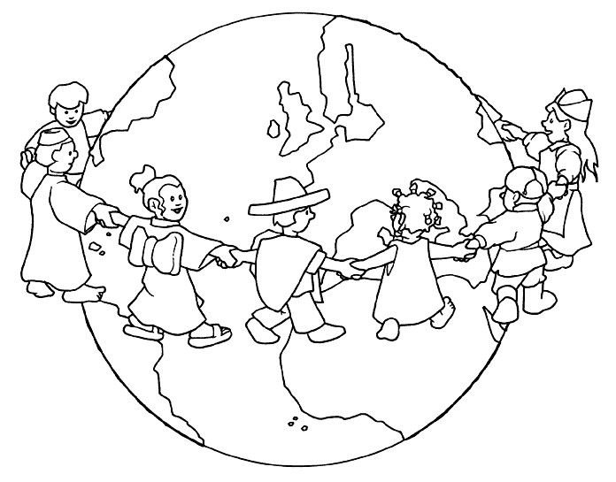 Земля раскраска