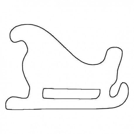 Сани Деда Мороза трафарет