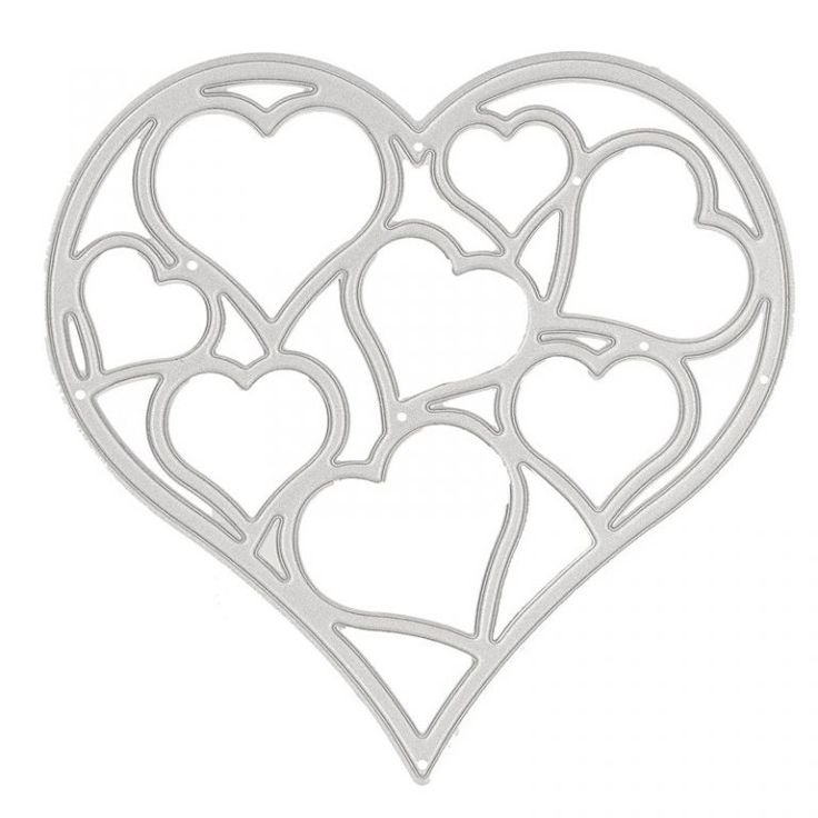 Сердечко трафарет для вырезания