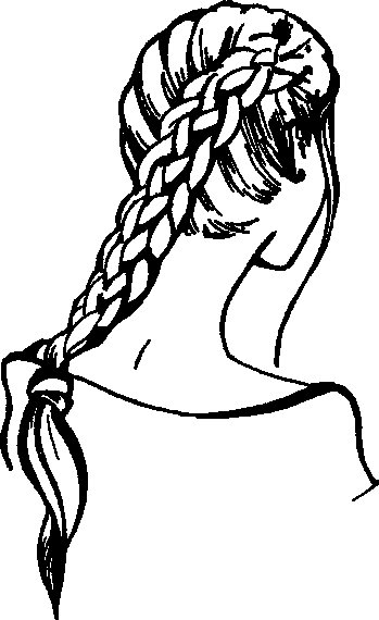 Девочка с косичками рисунок