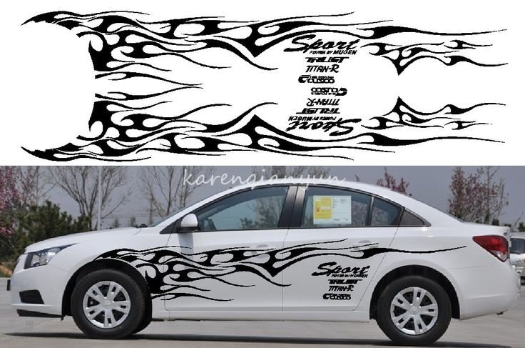 Виниловые наклейки на борт автомобиля