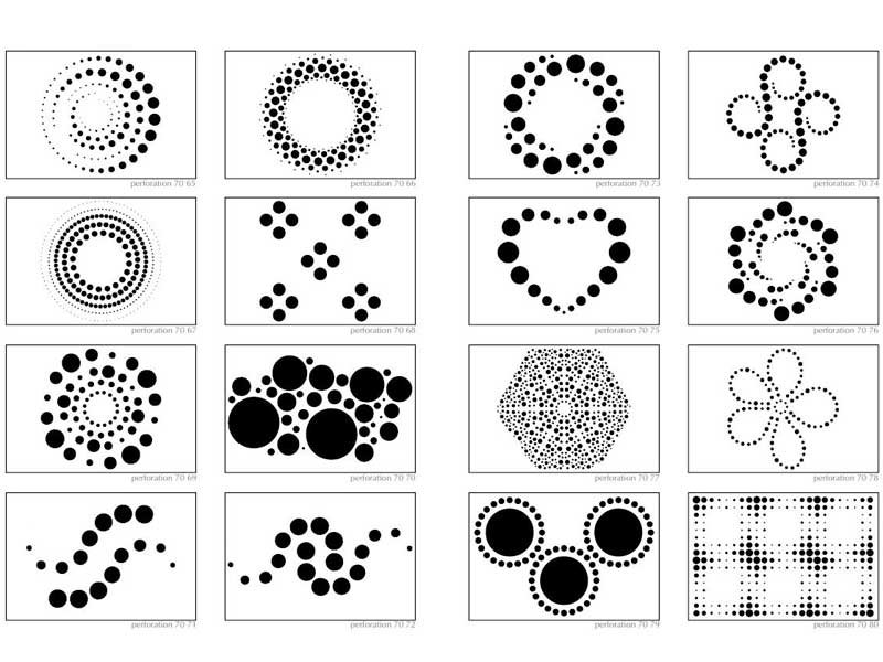Узор из круглых отверстий
