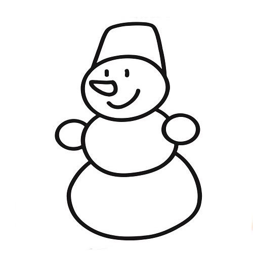 Снеговик раскраска