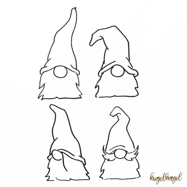 Новогодний гномик рисунок