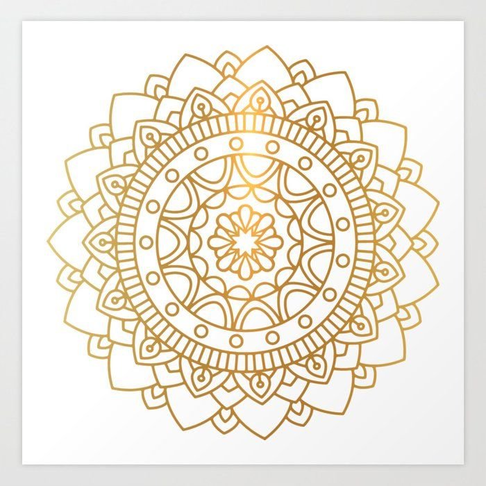 Мандалы золотого цвета