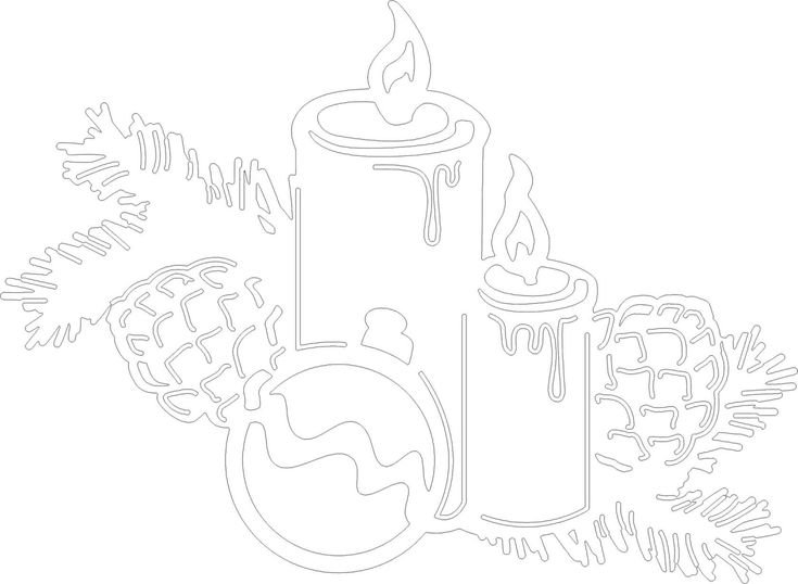 Трафареты на окна новогодние