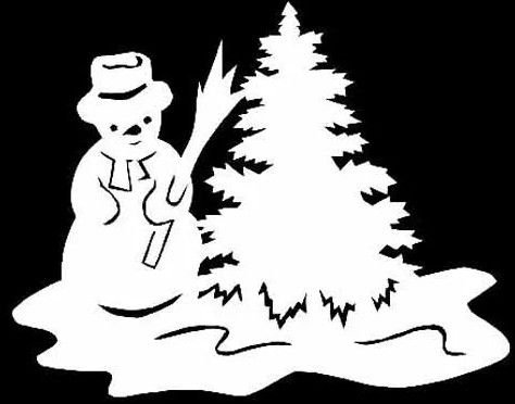 Трафареты на окна новогодние