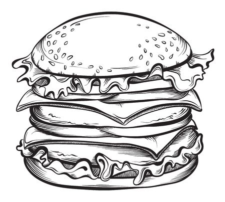 Бургер рисунок