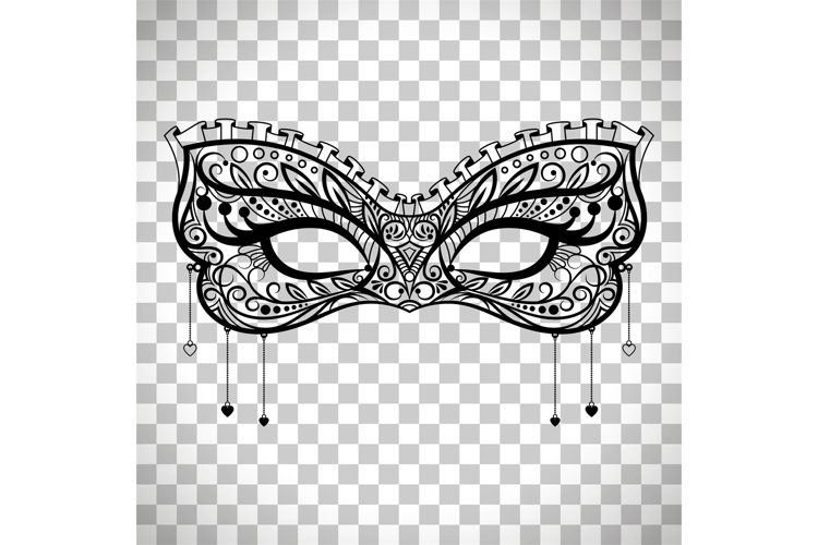 Карнавальная маска с узорами