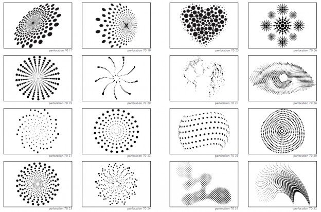 Узор из круглых отверстий