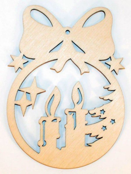 Новогодние шарики из фанеры