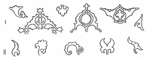 Татарские узоры трафарет