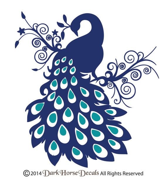 Павлин силуэт