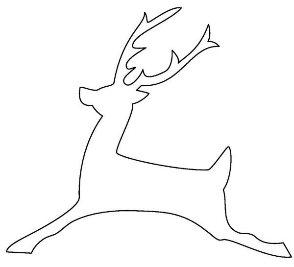 Олень шаблоны для вырезания на новый год