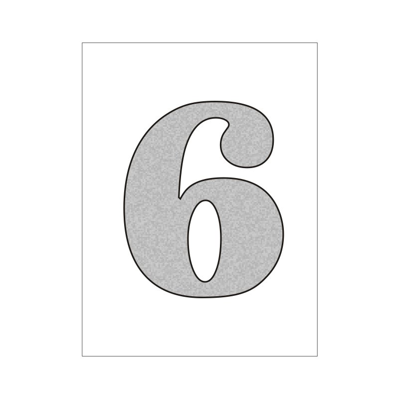 Цифра 6 трафарет для торта