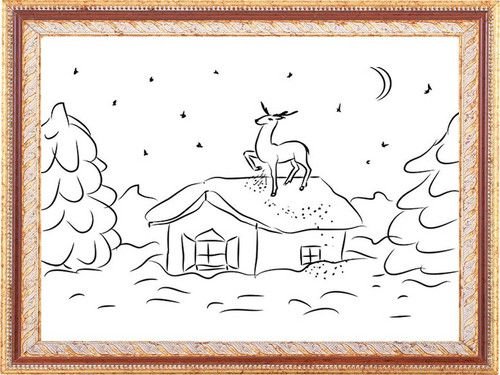 Иллюстрация к сказке серебряное копытце 4 класс карандашом