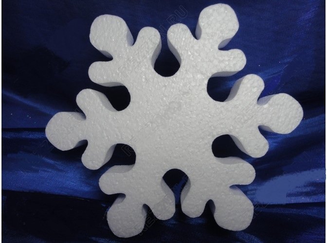 Снежинка из пенопласта трафарет