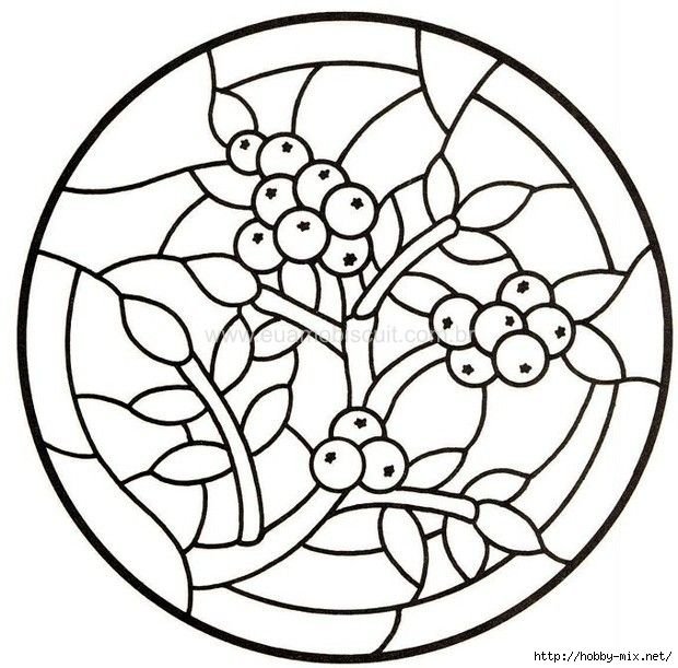Витраж раскраска