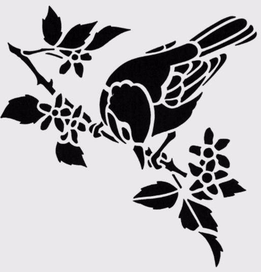 Трафареты птичек для декора