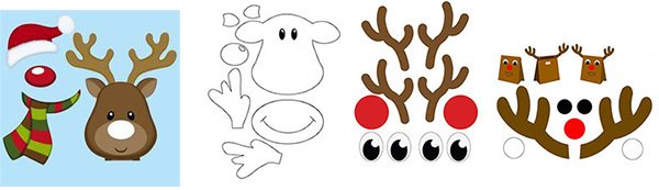 Шаблон оленя для поделки