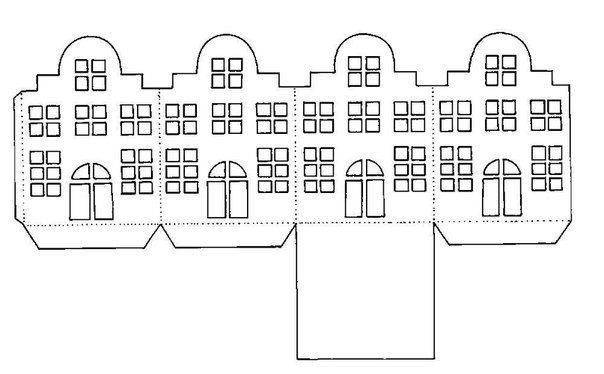 Развертка бумажного домика