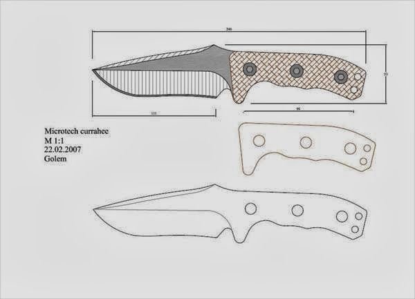 Нож крюк КС чертёж