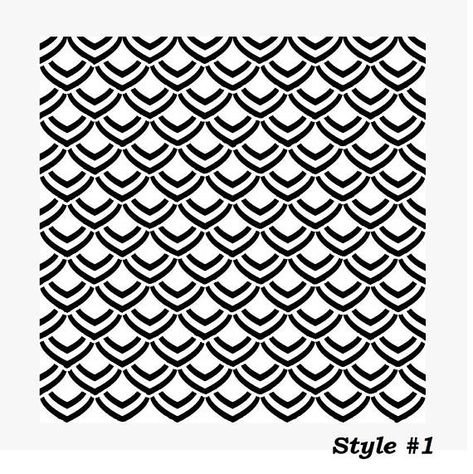 Трафарет чешуи рыбы