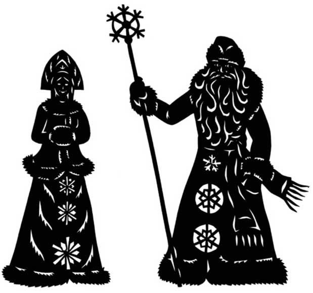 Силуэт Деда Мороза