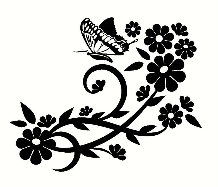 Трафареты цветов для декора