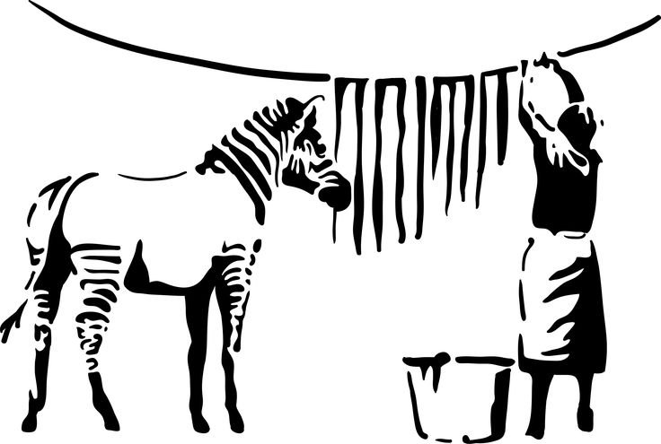 Трафаретное граффити Бэнкси