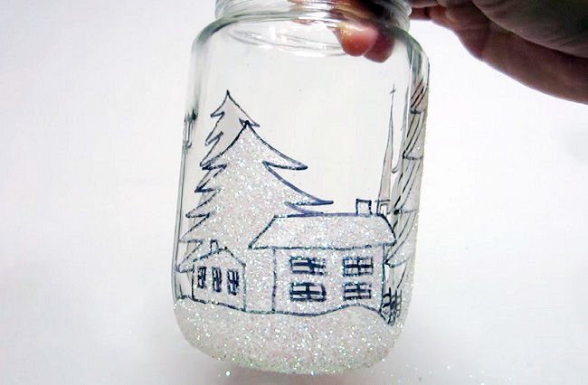 Трафарет для подсвечника из банки