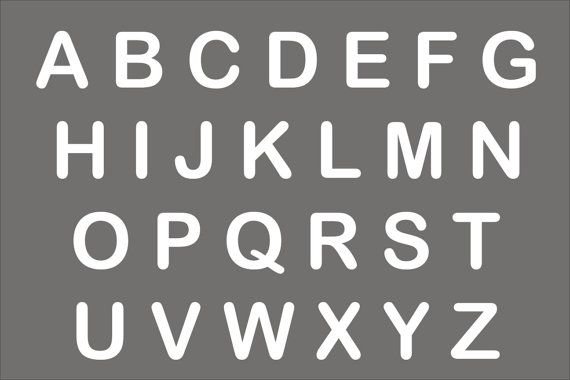 Трафарет английских букв