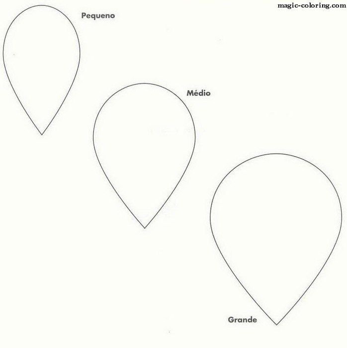 Выкройка лепестков розы