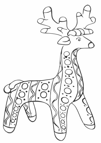 Каргопольская глиняная игрушка раскраска