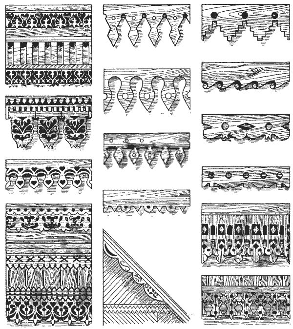 Резные причелины трафареты