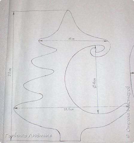 Елочка из картона с шариком
