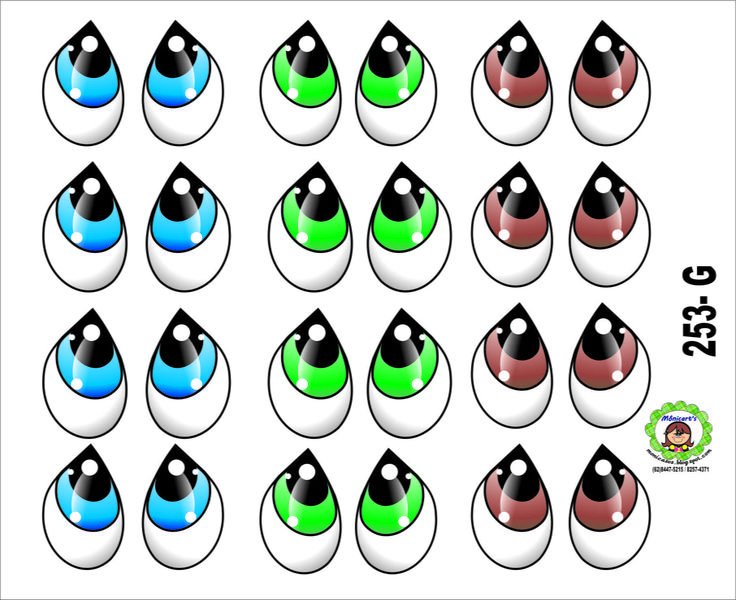 Веселые глазки для поделок