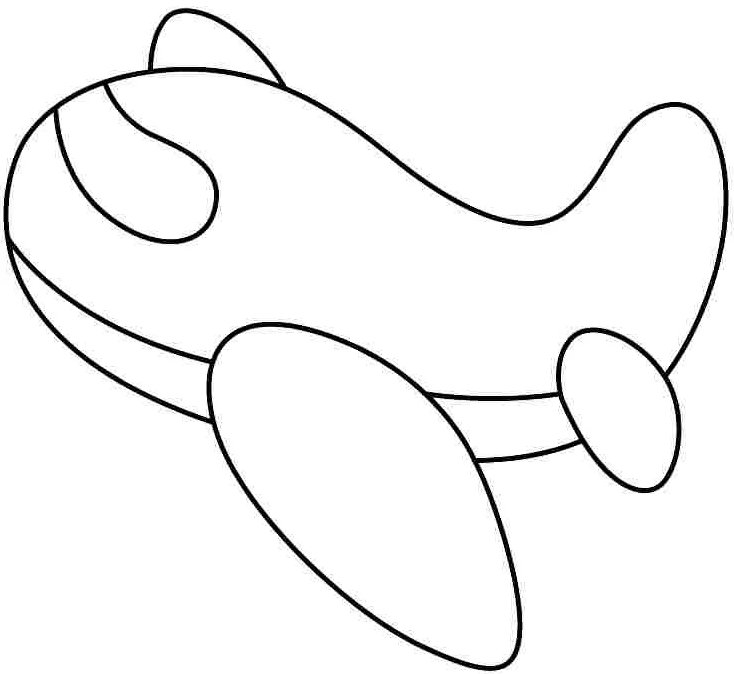 Самолет раскраска для малышей