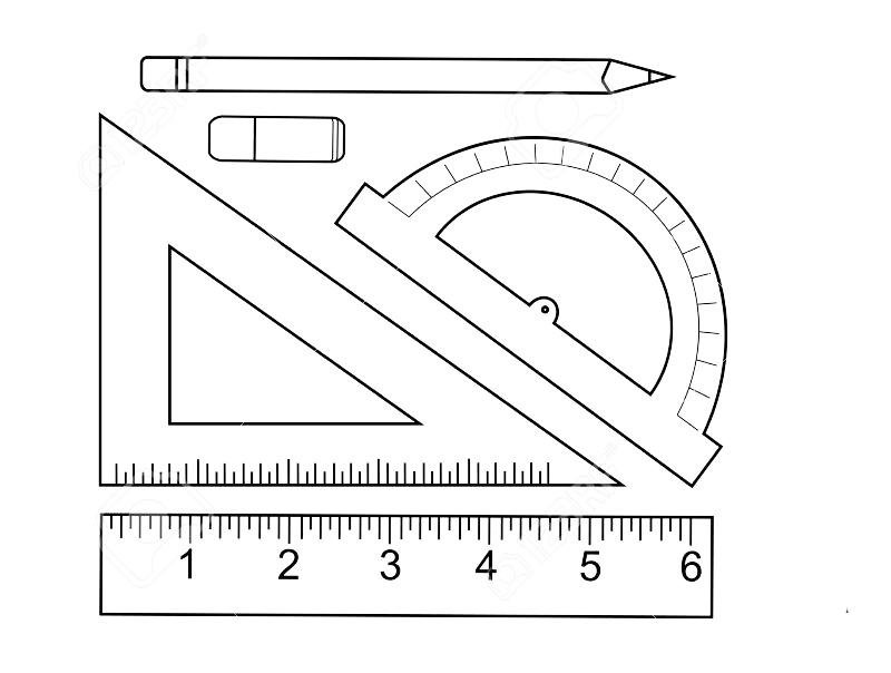 Раскраска школьные принадлежности
