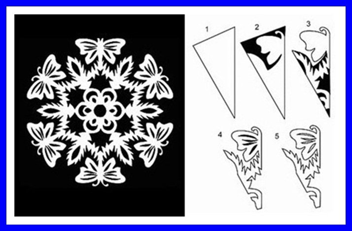 Красивые снежинки из бумаги схемы для вырезания трафареты