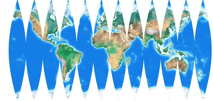 Развертка глобуса