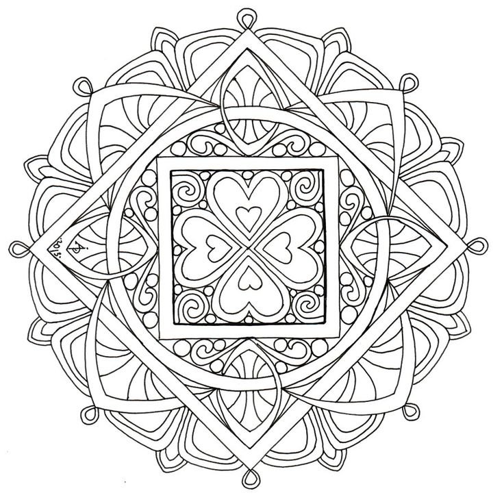 Мандала трафарет