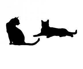 Силуэт кошки трафарет