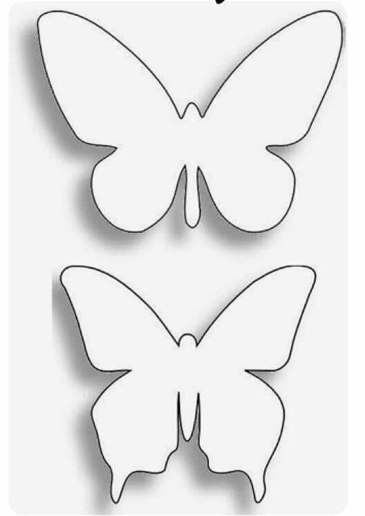 Трафарет бабочки на стену