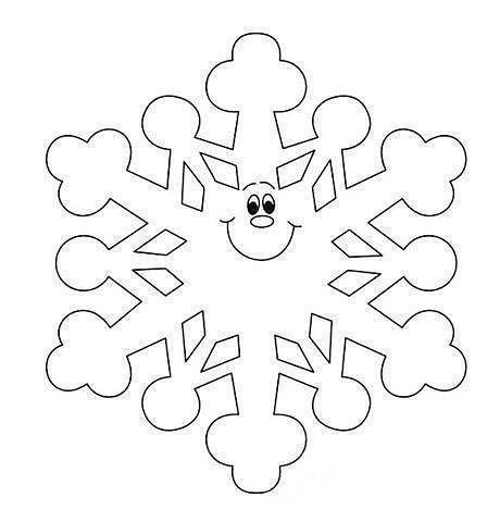 Веселые снежинки шаблоны