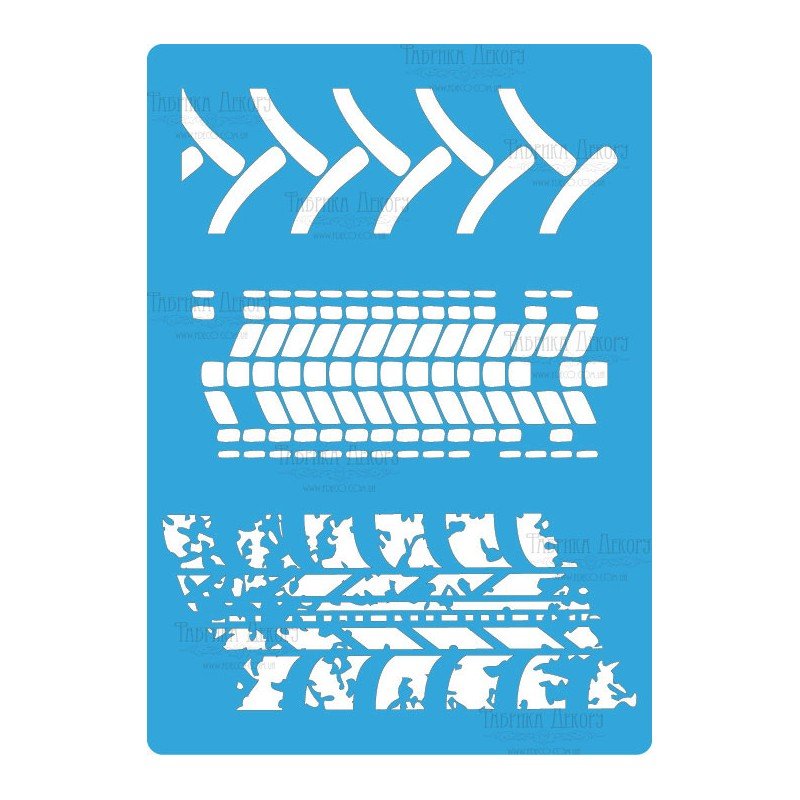 Трафарет отпечаток шин