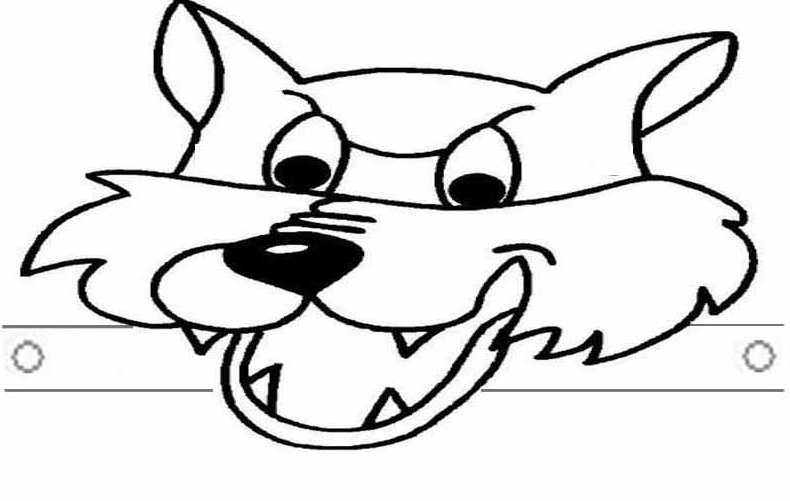 Маска лиса раскраска