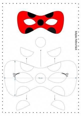Лекало маски леди баг