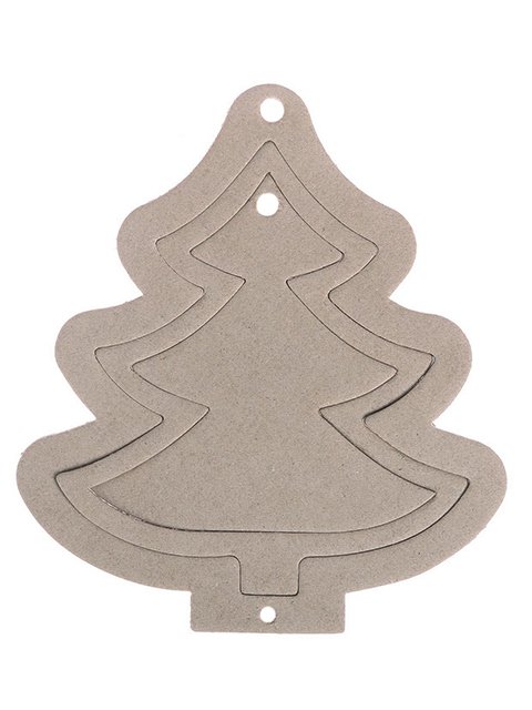 Трафарет елки на подставке