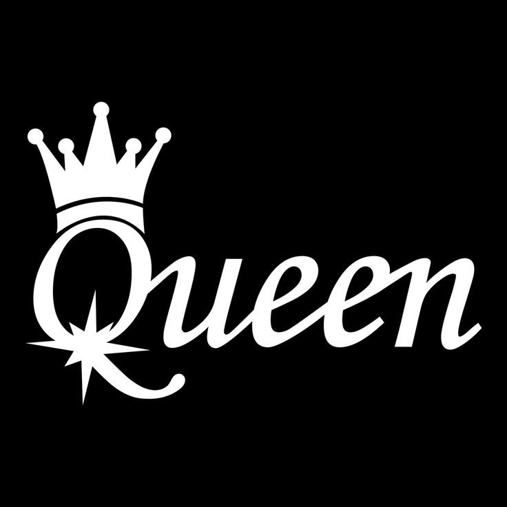 Надпись Queen с короной